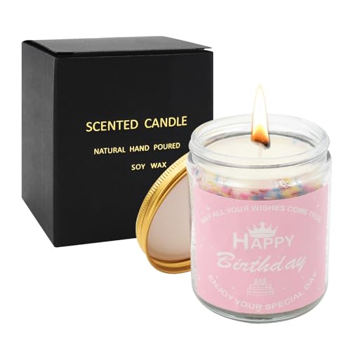Regalo di compleanno perfetto: festeggia i compleanni con questa candela profumata per torta di compleanno alla vaniglia e alla lavanda, progettata per creare un'atmosfera calda e allegra. Ideale per donne, uomini, mogli, mariti, migliori amici, sorelle, colleghi e mamme, rendendolo un regalo unico e premuroso per ogni giorno speciale!