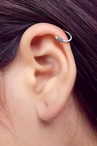 Piercing De Pressão Prata Pura 925 Envelhecida - 4154