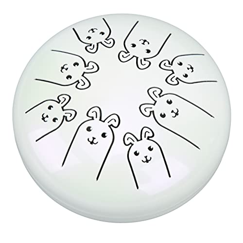 Tambor lengüeta de acero de 8 notas blanco con diseño zodiacal miniatura 6