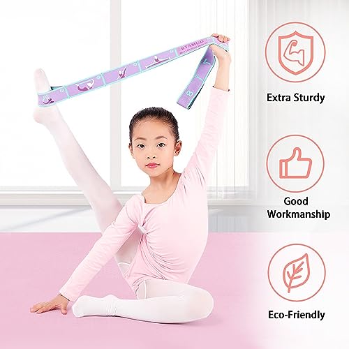 2 PCS Stretch Strap for Kids Dance Elastic Band for Children Gymnastics Stretching Strap Kids Stretching Bands Multi-Loop Adjustable Exercise Bands Stretching Resistance Ballet Bands -8 Loops - Image 6