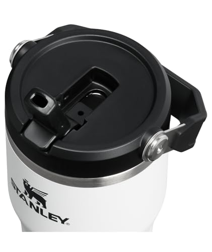 Image of STANLEY IceFlow 2.0 Flip Straw Tumbler with Handle 20 oz | Twist On Lid and Flip Up Straw | Leakproof Water Bottle | Insulated Stainless Steel | BPA-Free | Chalk
