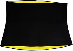 Cinta Modeladora Abdominal em Neoprene Unissex – Aumenta a Transpiração no Treino, Confortável para Uso Diário – Preto/Amarelo - FLIPSELL