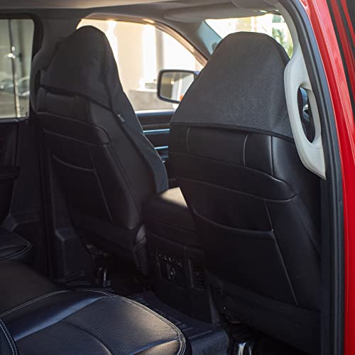 Image of Leader Accessories 2pcs Grey Waterproof Towel Auto Car Seat Cover Protector Machine Washable - Fit Yoga Running Crossfit Athletes Beach Swimming Outdoor Sports