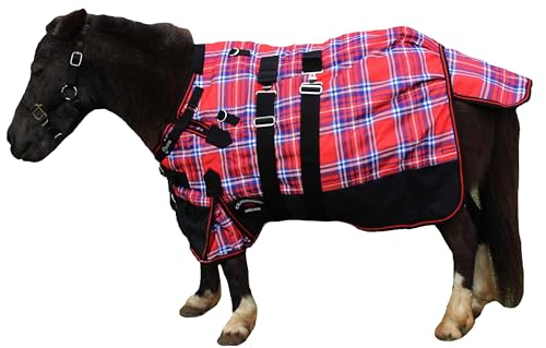 Image of CHALLENGER 1200D Foal Winter Blanket Miniature Pony Donkey Bellyband Turquoise Rustic
