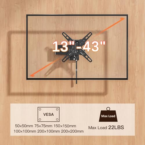 Mounting Dream MD2212 Ul Listed Lockable Rv Tv Mount For Most 13-43 Inch Tv, Rv Mount For Camper Trailer Motor Home, Full Motion Tv Wall Mount Quick Release thumb #4