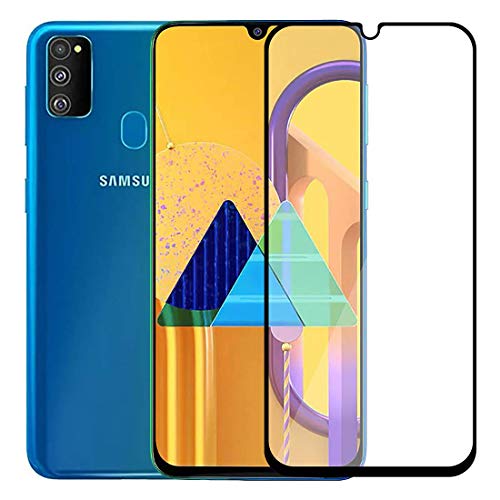 Image of Screen Protector for Samsung Galaxy M30 / M30S / M31 / M21 (Black) Tempered Glass Edge-to-Edge 6D Screen Guard With Installation Kit