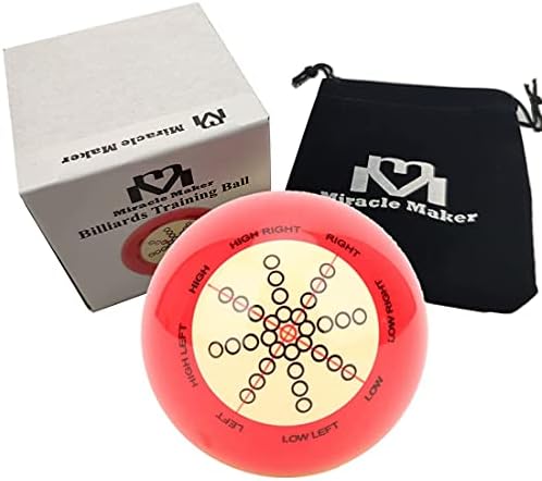 Miracle Maker Billiard Ball Pool Balls Practice Training Cue Ball 2 1/4" Diameter for Beginners Billiard Accessories