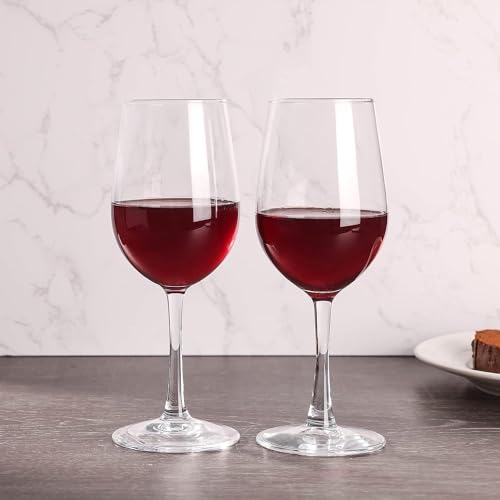 Image of Italian Style Classic White or Red Wine Glasses 360 ml Premium Crystal Clear Diamond Cut Glass | Perfect for Cocktail, Brandy, Mocktail, Champagne Set of 4 (p. Wine Glass$,., 4)