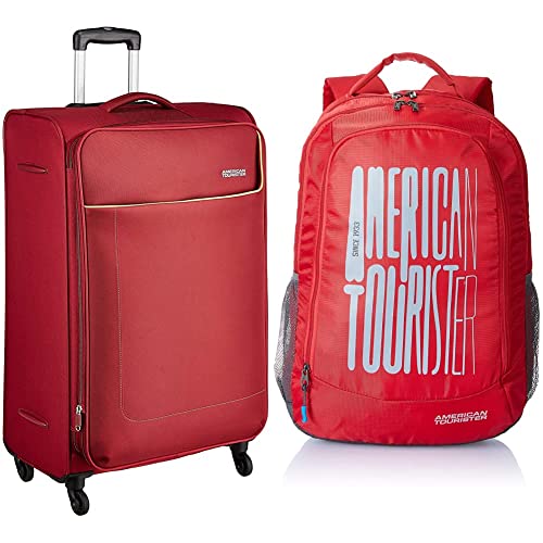 Image of American Tourister Jamaica 80CM Wine RED Soft Suitcase