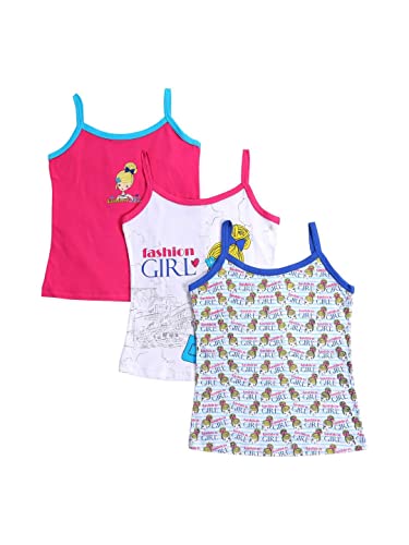Image of BODYCARE Kids Girls Vest White Colored | 100% Cotton| Skin Friendly Lightweight Sleeveless Design Pack of 3 Print