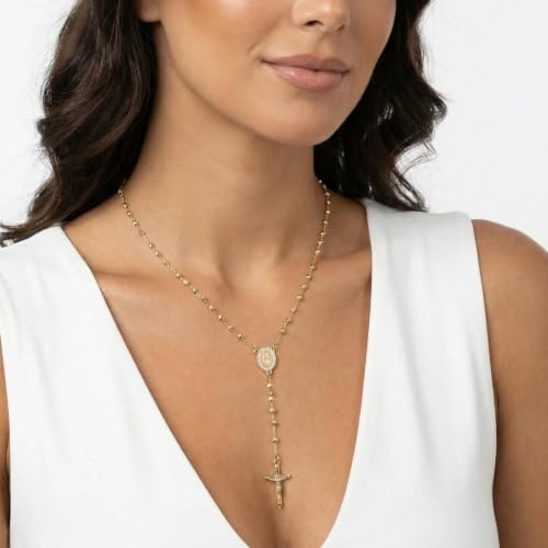 Women's Gold Catolicos Rosary Necklace  - image 5