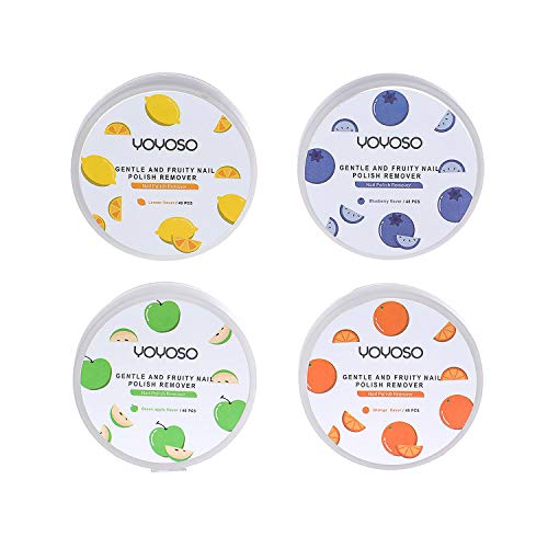 Nail Polish Remover Pads - Acetone Free - 192Pcs Pads - 4 Fragrances Disinfecting Gel Polish Remover Wipes Value Pack