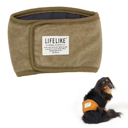 【LIFELIKE】パイルマナーベルト マナーベルト マナーウェア トイレ用品 ペット用品 介護用品 ドッグウェア 小型犬 中型犬 ペットグッズ ペット ウェア シンプル パイル生地 LIFELIKE (オリーブ, S, 1, 個)