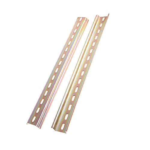 Hutschiene 35mm, Her Kindness 3 Stück DIN-Schiene Farbe Stahl, Hutschienen Adapter für Verteilerschrank Schaltschrank Einbau, Din Rail 35mm Breit, Lang 200mm, 7.5mm Hoch