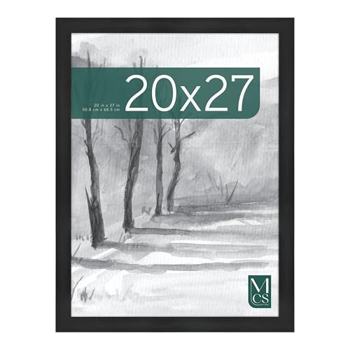 MCS Museum Posterrahmen 50 x 68 cm, Onyx-Holzmaserung, vertikaler und horizontaler Wandbehang, großer Bilderrahmen für Fotos… – Ansicht 1