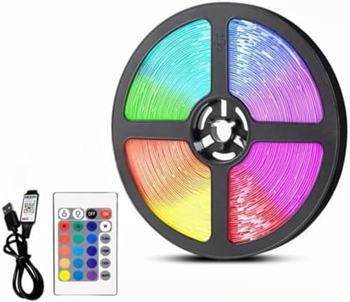 Fita LED RGB 5050 3Metros IP65 - Controle Remoto e Fonte Completa...