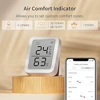SwitchBot Thermometer Hygrometer Innen 2 Pack with Hub Mini, Bluetooth Hygrometer Digital Temperatur Feuchtigkeit Sensor mit APP & Datenspeicherung, Taupunkt/VPD/Absolute Feuchtigkeitssensor – Ansicht 5