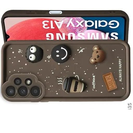 Image of Compatible for Samsung Galaxy A52 / Galaxy A52s 5G Cute Fun 3D Ball Cartoon Coffee Liquid Silicone Soft Case Phone Case Back Cover for Samsung Galaxy A52 / Galaxy A52s 5G (Brown)