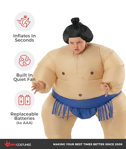 Disfraz Inflable de Luchador Sumo para Niños miniatura 3