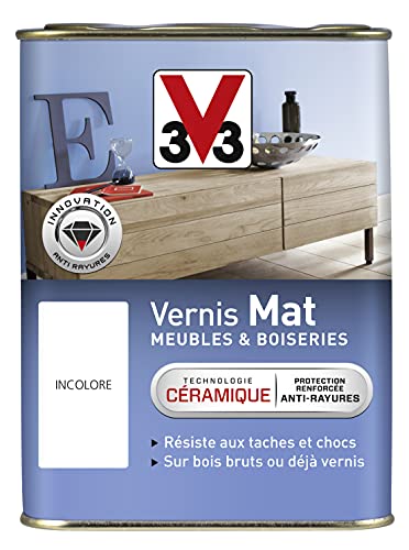 V33 Vernis intérieur Mat meubles & boiseries, Incolore 1L