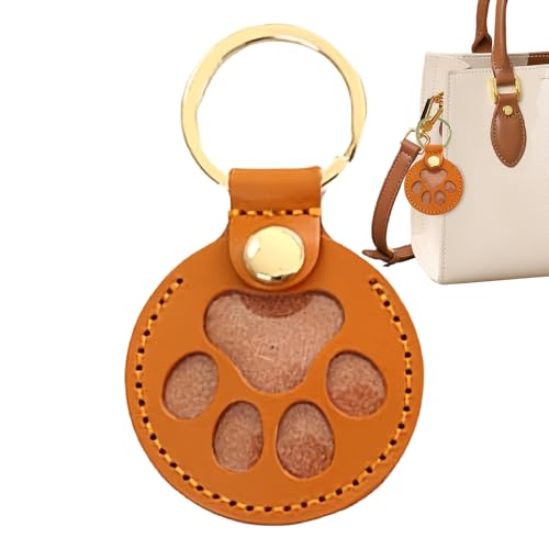 Huayeex Recuerdo de Pelo de Mascota,Bonito Llavero De Pata De | Colgante Conmemorativo para Familia Amigos Hogar Viaje Cumpleaños Regalo