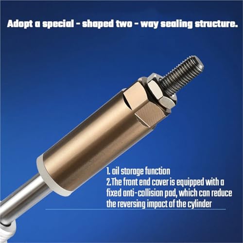 Cilindro neumático ajustable MAJ de acero inoxidable con doble efecto 2