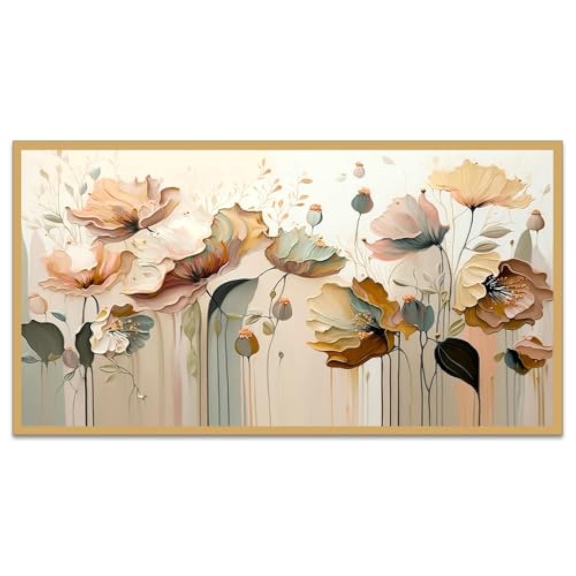 Blossom Abstract Flower Aesthetic Canvas Wall Painting