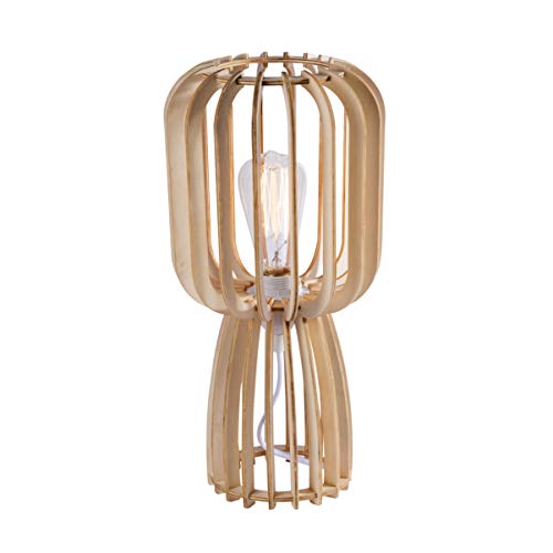 Luminaire Goteborg, Lampe décorative bois, 60 W, naturel, ø 20 x H 40 cm
