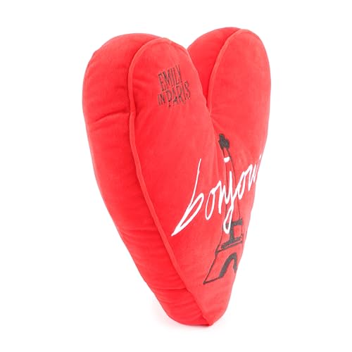 Image of Jay Franco Emily in Paris Decorative Throw Pillow - Super Soft Heart Shaped Pillow - Measures 12 Inches