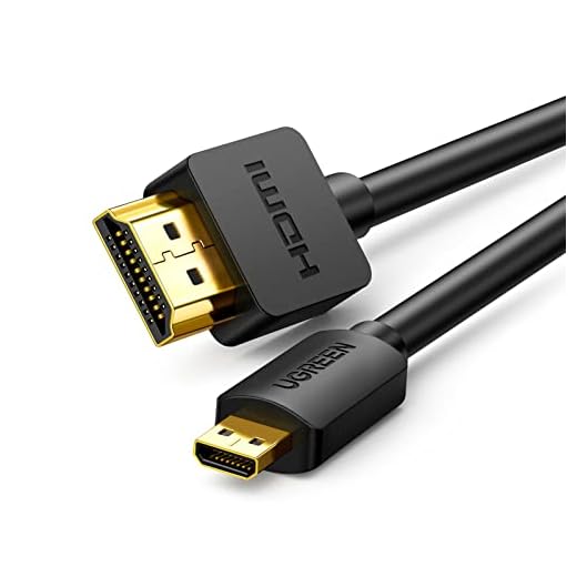 UGREEN Cable Micro HDMI a HDMI 3D 4K Alta Velocidad con Ethernet ARC, para Raspberry Pi4, GoPro Hero 3 4 5 Black 6 Black, Chuwi Hi10,BQ Aquaris M8 M10, Sony Alpha Cámara, Tableta, Portátil (1 Metro)