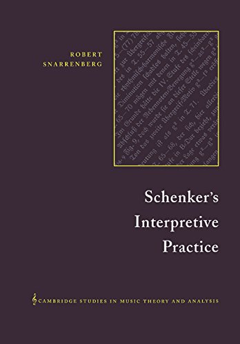 Schenker's Interpretive Practice Cambridge un ouvrage académique d'excellence