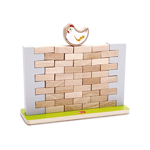 Image of Classic World Pick a Brick,Wall Games Family Games Brain Games for Kids, Pure Natural Wood Original Design and Production