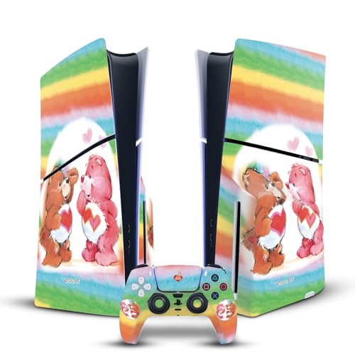 Autocollant vinyle Care Bears PS5 Slim peau de jeu console de salon et DualSense