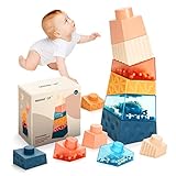 【Besonderes Geschenk für Baby】 Dieser Stapelbaustein eignet sich perfekt als Früherziehungsspielzeug für Jungen und Mädchen im Alter von 1-3 Jahren, geeignet als Geschenk zum Geburtstag, Kindertag, Ostern, Weihnachten.