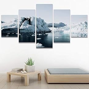 SIGNWIN 5 Panel Canvas Wall Art Modern Art...