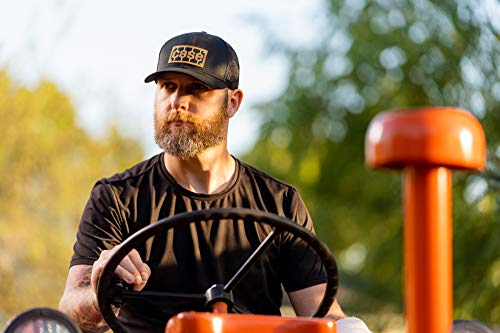 Case Tread Leather Logo Hat, Black Mesh4