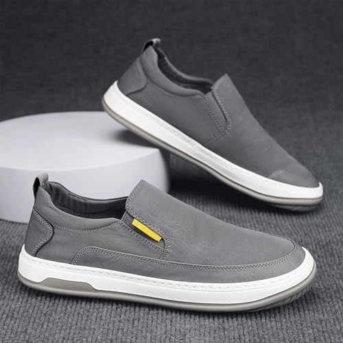 Men's Casual Canvas Loafers Classic Low Top Slip On Sneakers with Arch Support Comfortable Walking Skate Shoes2