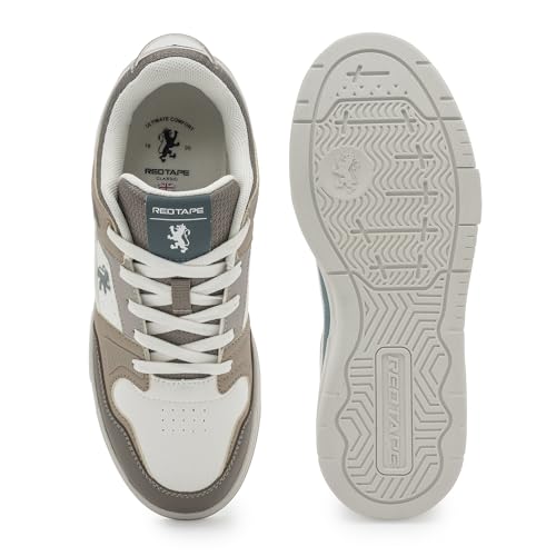 Red Tape Men's Casual Retro Fashion Sneakers Lightweight Men Classic Low Top Lace Up Slip-On for Office, Travel, Walking, Running, Summer Daily Wear, Gym, Breathable Design with Cushioned Insole3