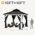 DWVO 10x10ft White Gazebo Hardtop Double Roof Canopy Outdoor Galvanized Roof Aluminum Gazebo with Netting and Curtain Garden Tent for Patio, Backyard and Deck, Grey Curtain