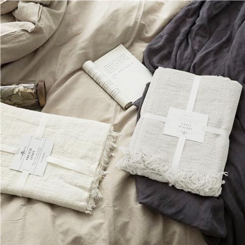 Minupwell LINEN-1 100% Pure Linen Blanket,100% Natural Flax Linen Throw Blanket, 79 Inchx63 Inch French Linen Fabric,Soft,Breathable And Skin-Friendly Bed Blanket thumb #6