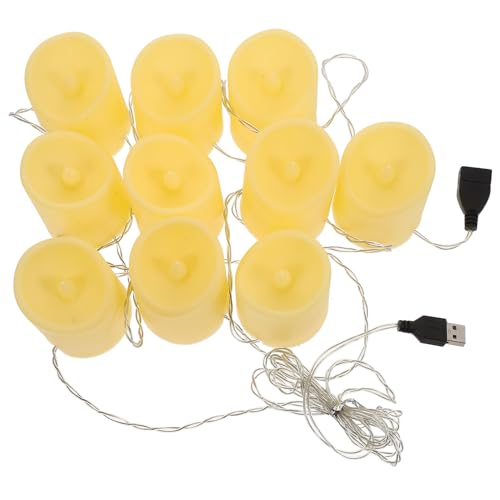 Velas LED de ambiente seguro contra incendios con conexión USB