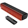 Rythflo 16-Inch Sound Bar for TV, 60W Compact Bluetooth Soundbar with Remote, Flame Lamp, Optical/ARC/3.5mm AUX/RCA, Wall-Mountable TV Speaker for Smart TV, PC, Gaming, Projector, Home Theater