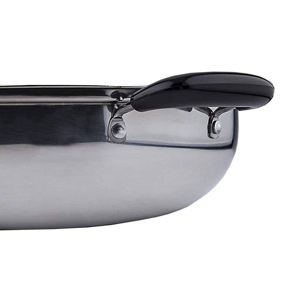 Amazon | TAYAMA 鍋 仕切り付き ステンレス シルバー 11インチ