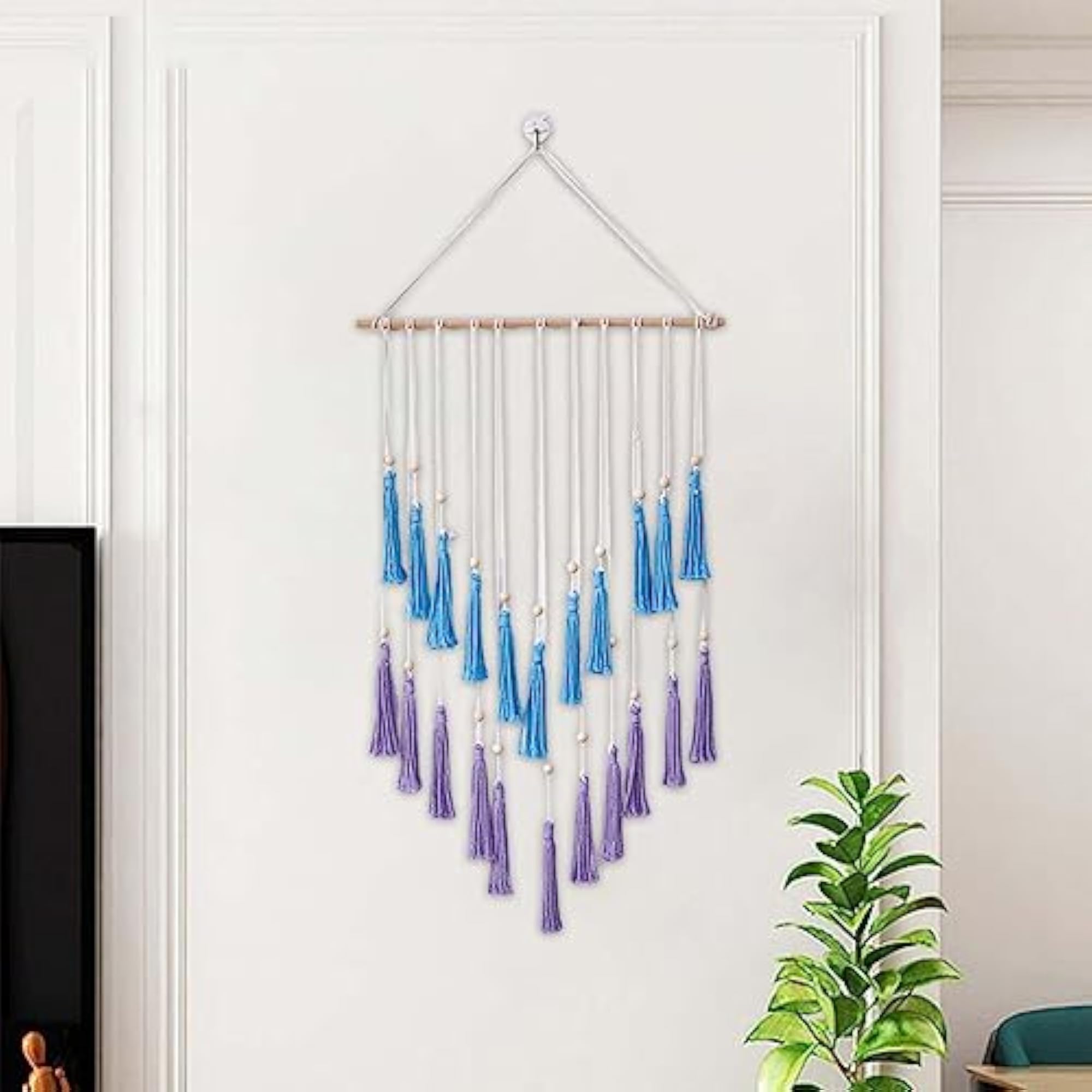 Hanging Photo Display Frame with Long Tassel, Wall Art