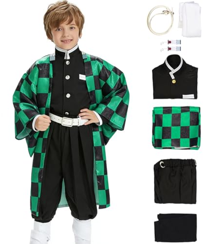 Seaehey Kids Cosplay Japanese Anime Kimono Outfit Halloween Costume Large