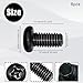AMZAUTO Black License Plate Screws M5-0.8 x 10mm Stainless Steel Phillips Pan Head Machine Bolts Black Zinc Coated 8 Pack Anti-Rust for Model 3 Model Y BMW 3 Series 5 Series Car Front Rear
