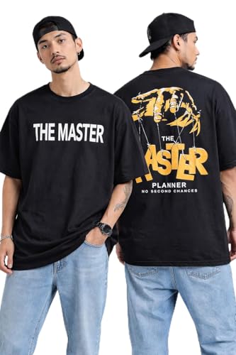 Image of The Master T-Shirt, Black, Graphic Print, Oversized Fit, No Second Chances Theme