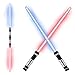 WOZWZ 2pc Star Wars Lightsaber Toy Cosplay 7 Colori Regolabili E Spada Pieghevole Giocattolo per Bambini Halloween Lightsaber Decorativo Multicolore con Effetti Sonori Spade Laser Giocattolo, Single