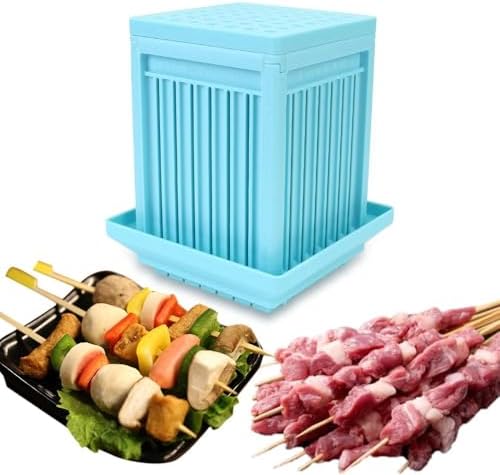 Máquina de Espetinho 49 Espetos Forma para Churrasco Guia Cortado...