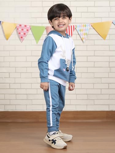 Image of POLKA TOTS 100% Cotton Co-Ord Joggers for Kids | Trendy Sweatshirt & Joggers Set | All Season Wear for Kids, Toddler & Newborn | Soft & Breathable Dress for Boys & Girls | from 6 Months to 8 Years